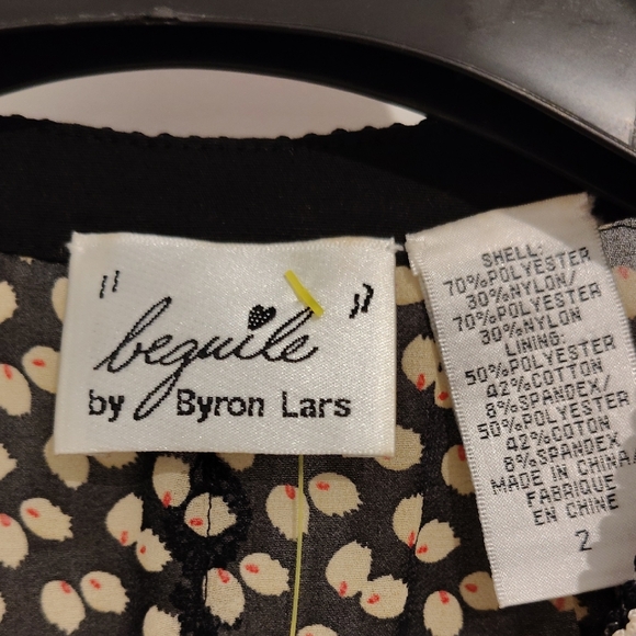 Byron Lars Black and Brown Patterned Midi Dress - Picture 4 of 7